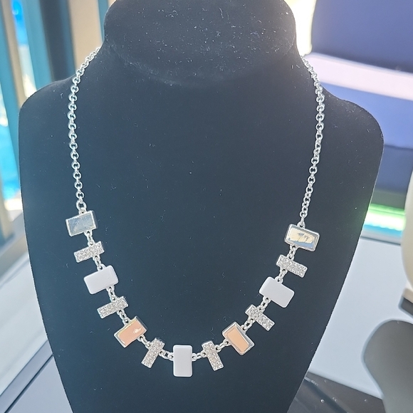 INC International Concepts Jewelry - INC International Concepts Silver and White Geometric Necklace